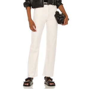 AGOLDE Riley Crop in White Size 25